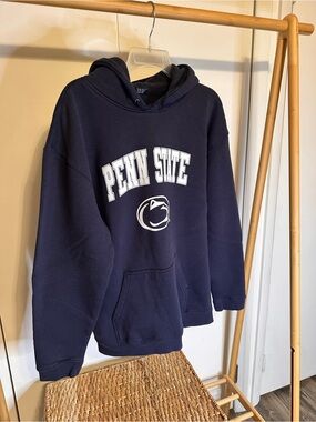 Penn State Navy Blue Hooded Sweatshirt with Collegiate Logo xl